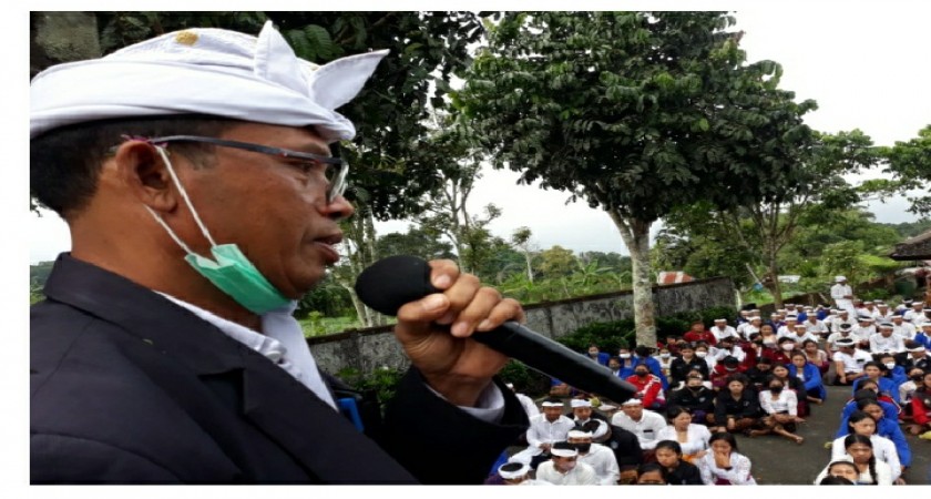 Serangkaian Perayaan Tumpek Krulut di SMAN 1 KINTAMANI